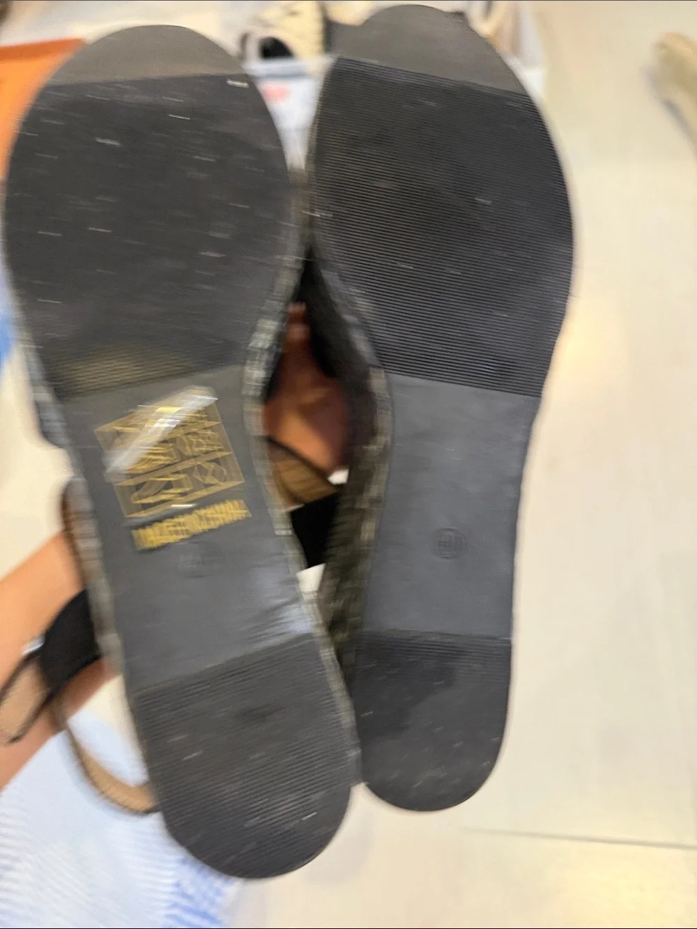 Black Suede Ankle-Strap Wedge Sandals with Metallic Espadrille Platform
